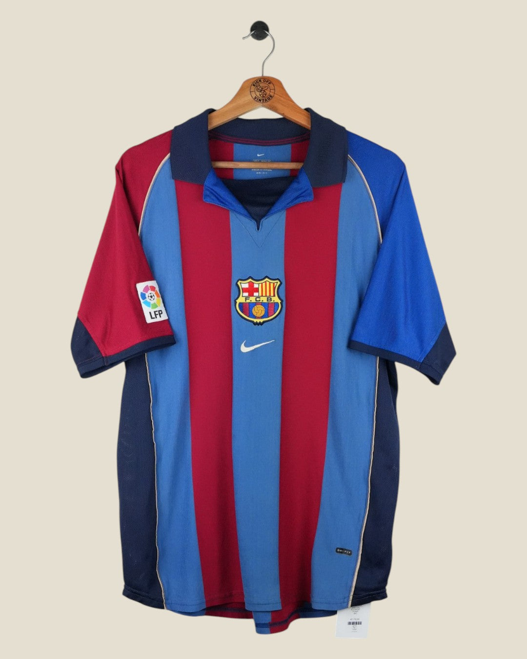 BARCELONA 2001/02 KLUIVERT HOME SHIRT (M) NIKE