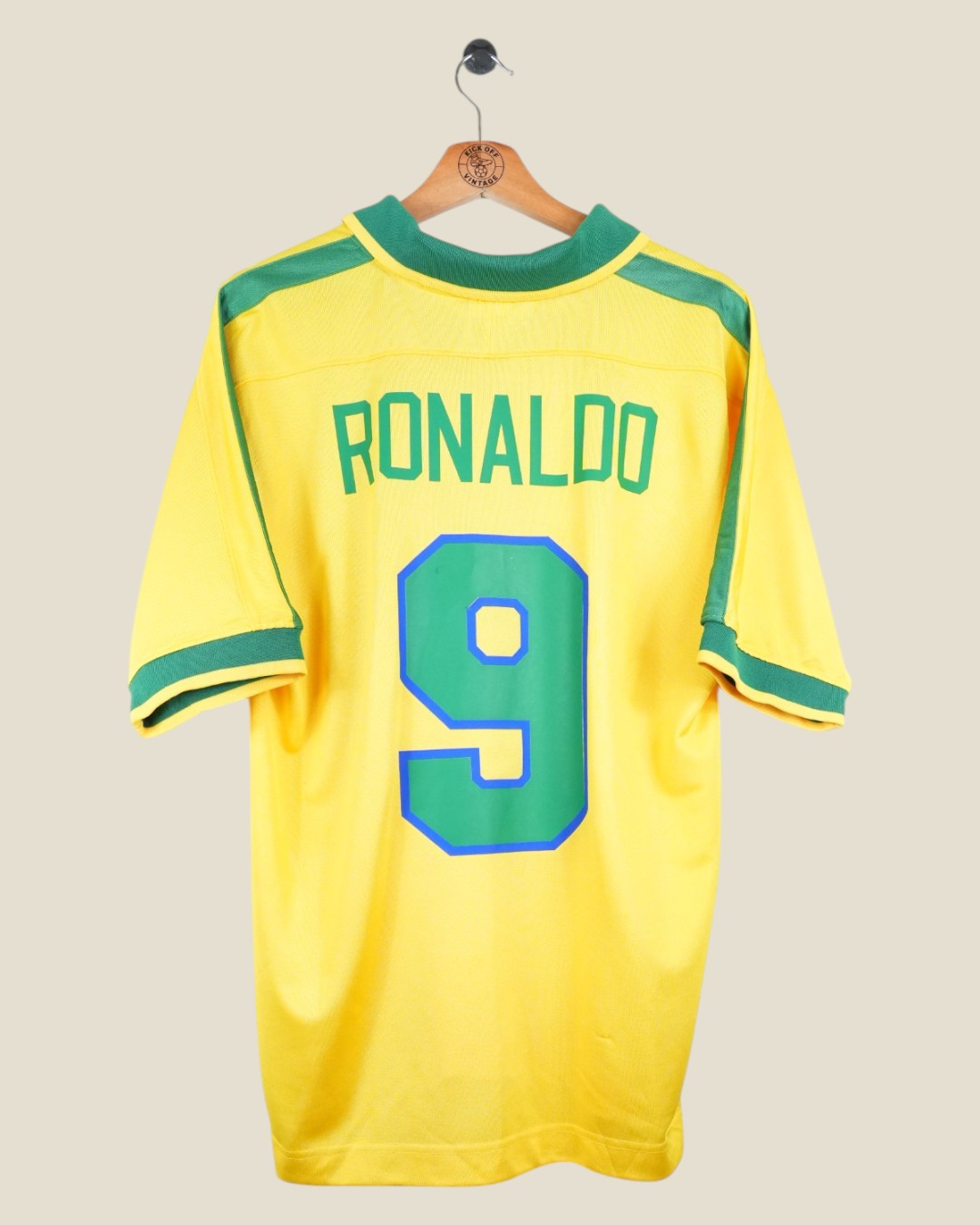 BRAZIL 1997 RONALDO HOME SHIRT (M) NIKE