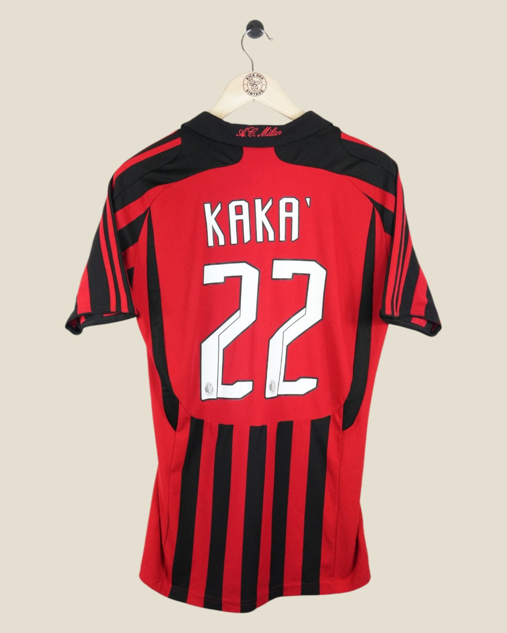 AC MILAN 2007/08 KAKA HOME SHIRT (S) ADIDAS