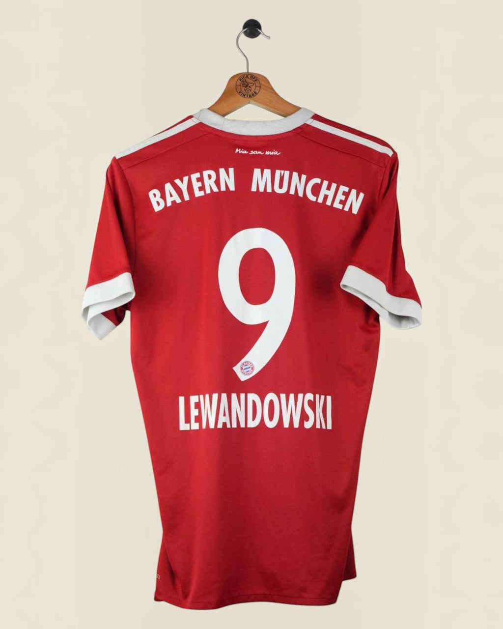 BAYERN MUNICH 2017/18 LEWANDOWSKI HOME SHIRT (S) ADIDAS