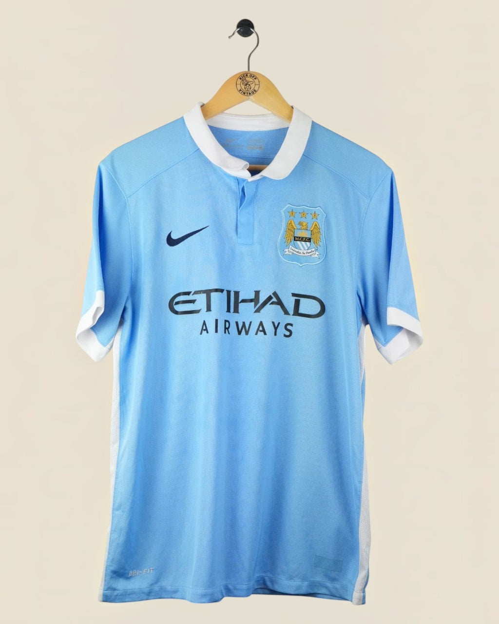 MANCHESTER CITY 2015/16 AGUERO HOME SHIRT (L) NIKE