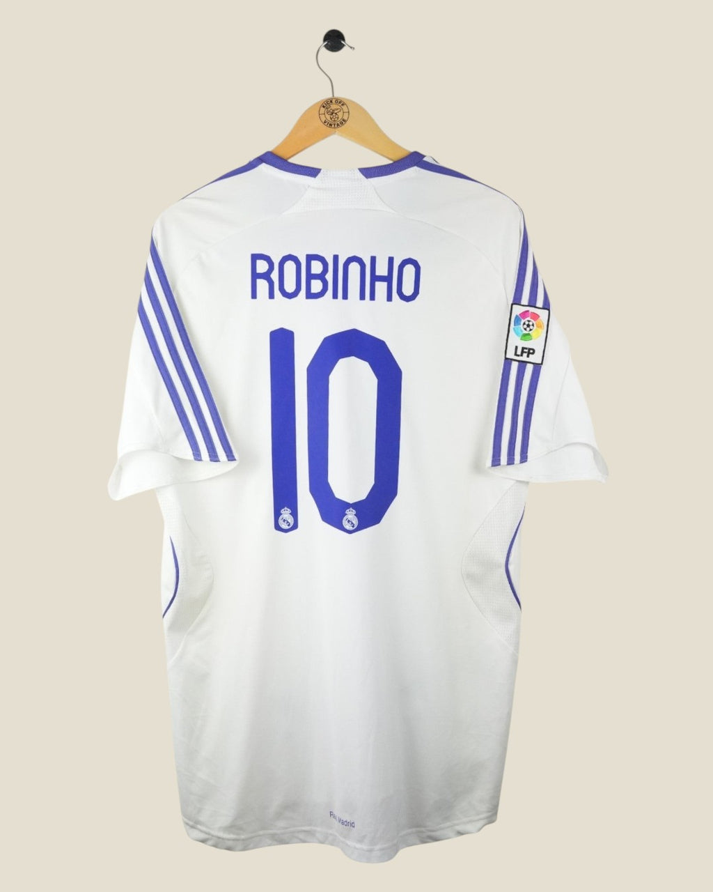 REAL MADRID 2007/08 ROBINHO HOME SHIRT (L) ADIDAS