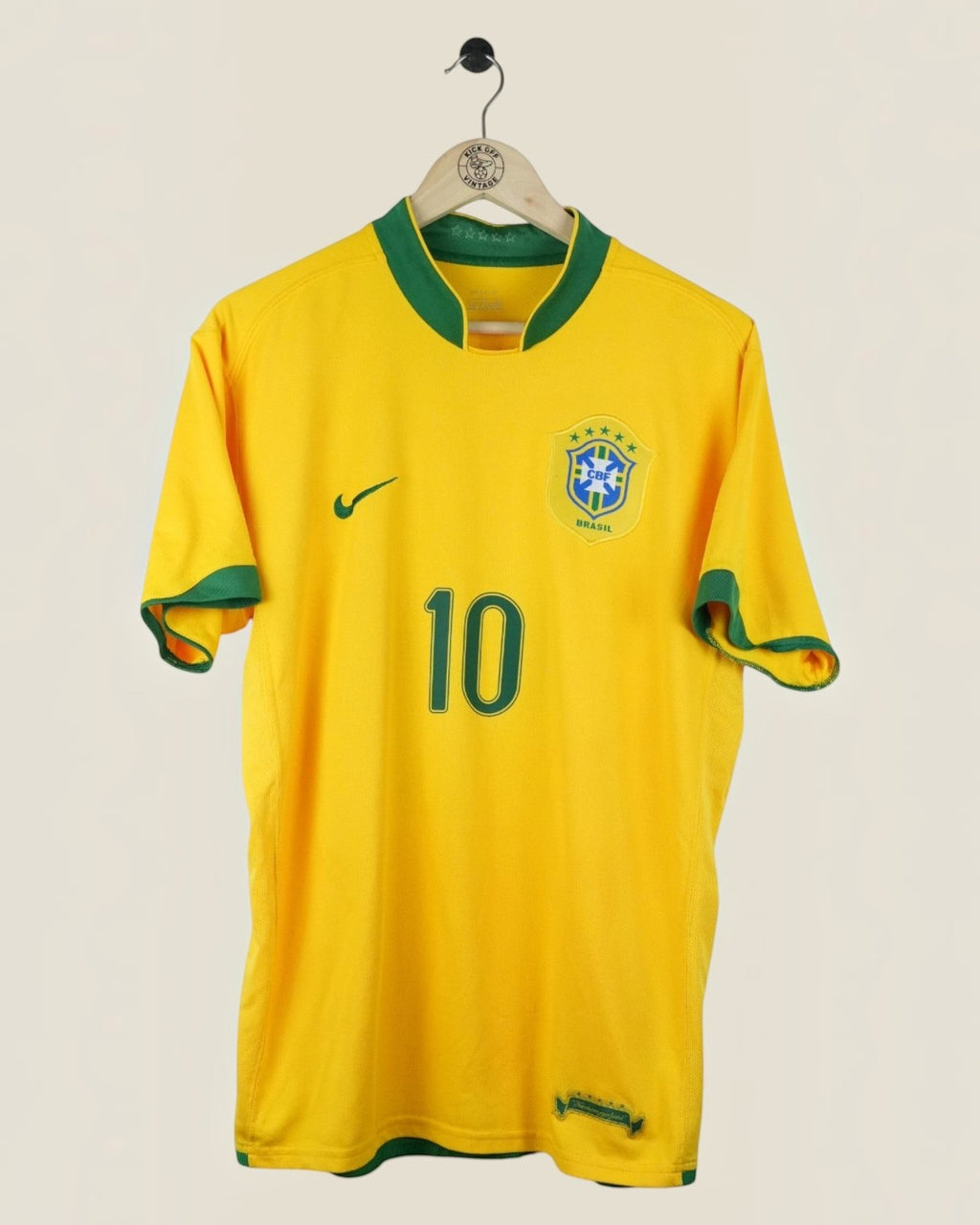 BRAZIL 2006 RONALDINHO HOME SHIRT (M) NIKE