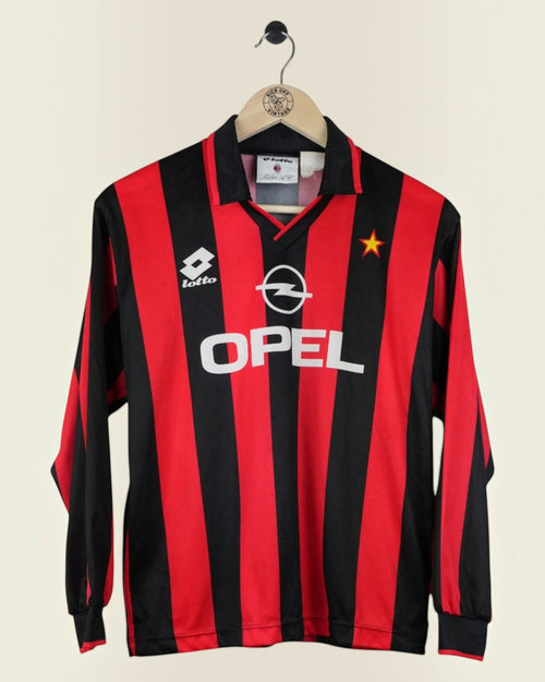 AC MILAN 1995/96 BAGGIO HOME SHIRT L/S (S) LOTTO