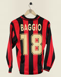 AC MILAN 1995/96 BAGGIO HOME SHIRT L/S (S) LOTTO