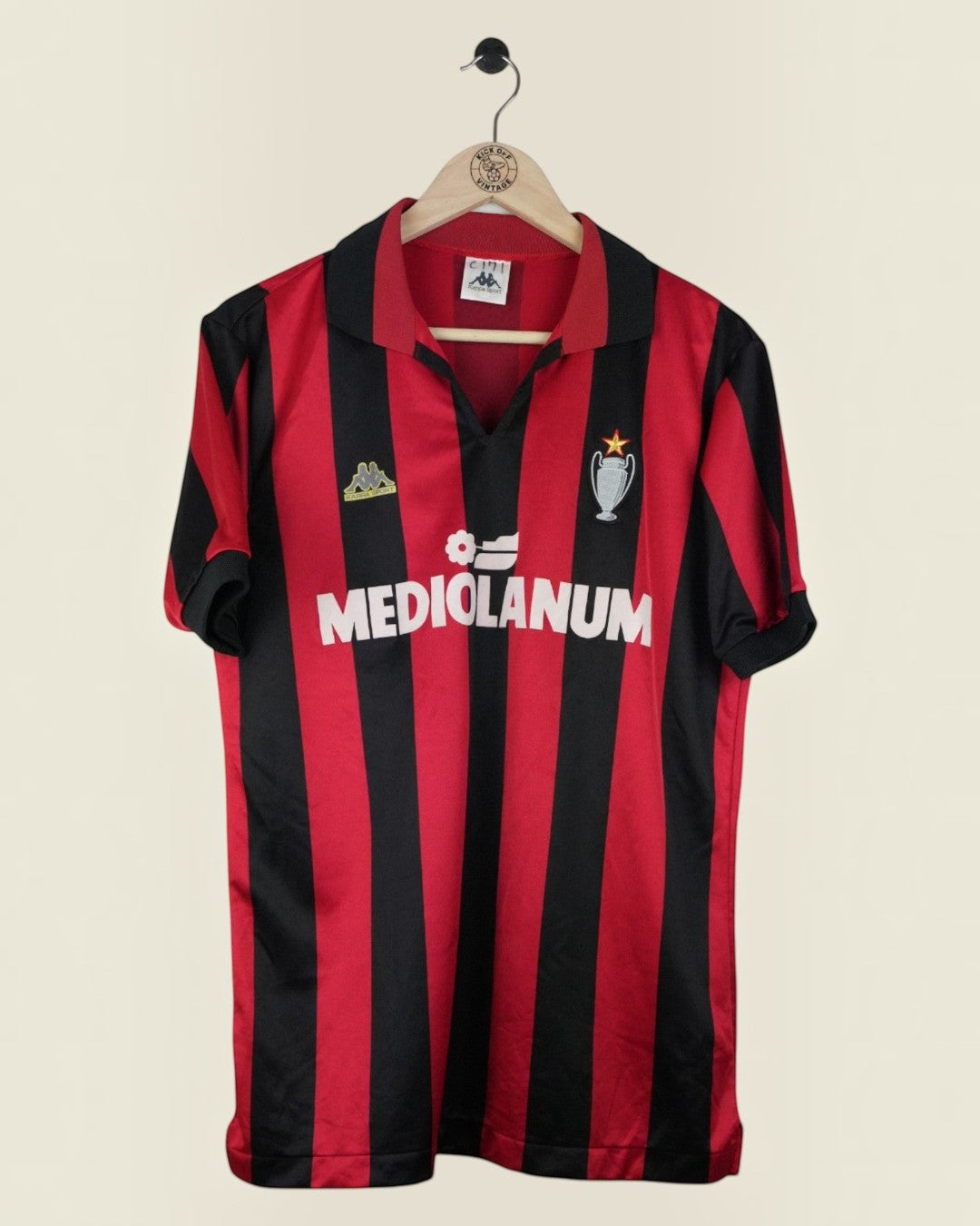 AC MILAN 1989/90 VAN BASTEN HOME SHIRT (M) KAPPA