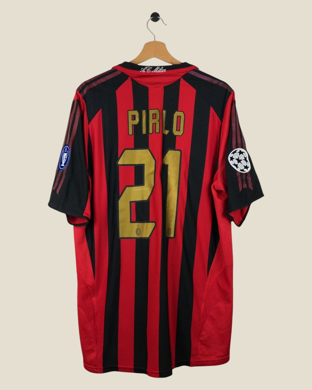 AC MILAN 2005/06 PIRLO HOME SHIRT UCL (XL) ADIDAS