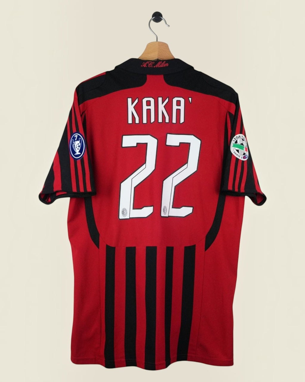 AC MILAN 2007/08 KAKA HOME SHIRT UCL (M) ADIDAS