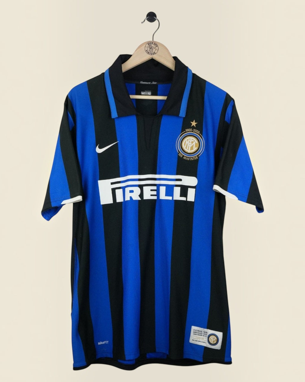 INTER MILAN 2007/08 ZANETTI HOME SHIRT (L) NIKE