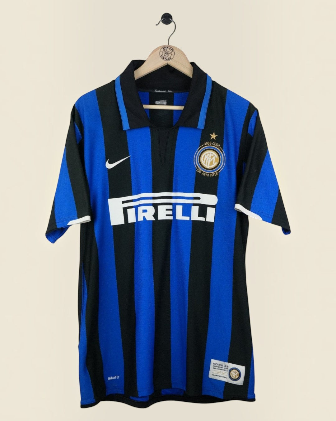 INTER MILAN 2007/08 ZANETTI HOME SHIRT (L) NIKE