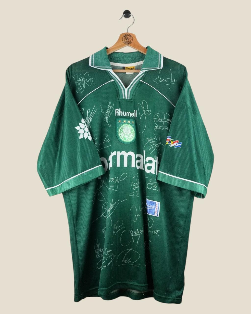 PALMEIRAS 1999 SIGNED HOME SHIRT (L) RHUMELL