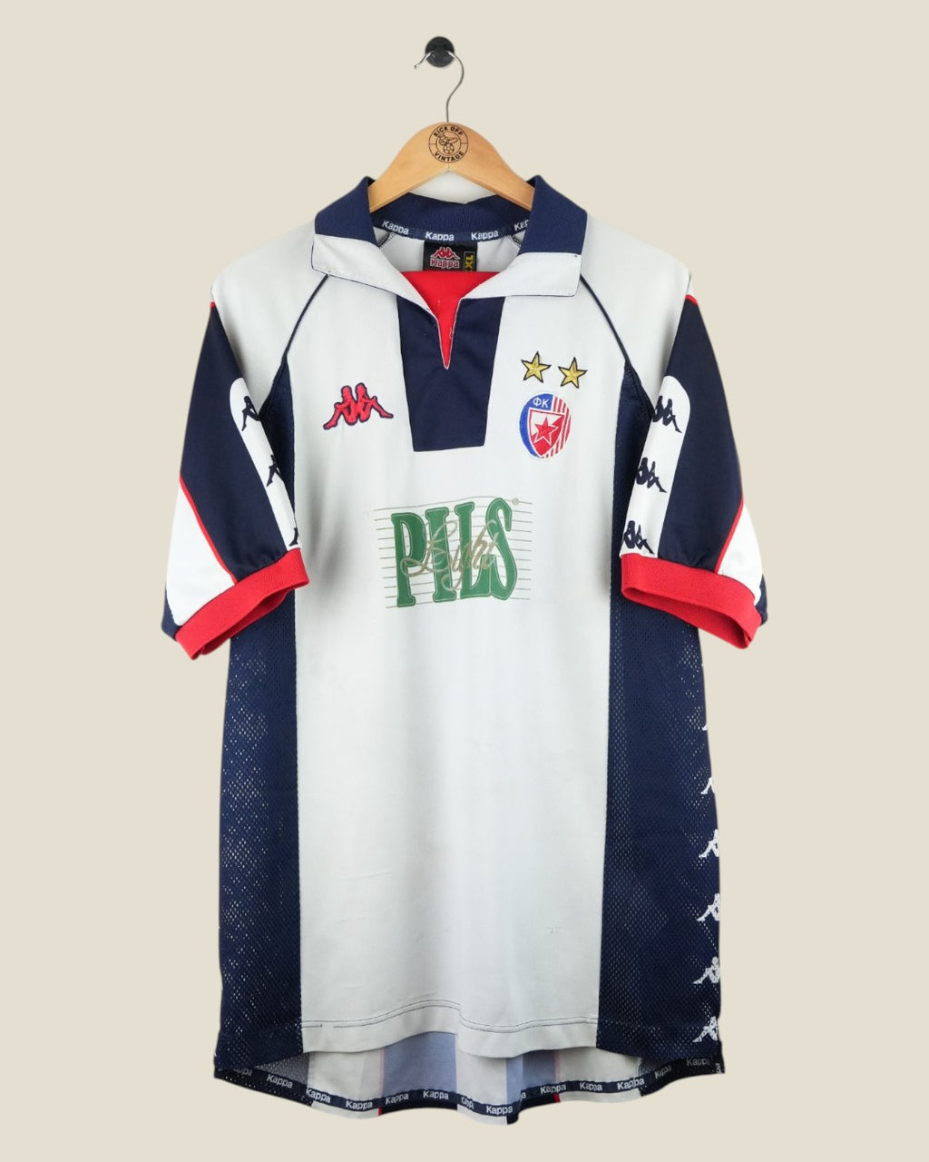 RED STAR BELGRADE 1998/01 AWAY SHIRT (XXL) KAPPA