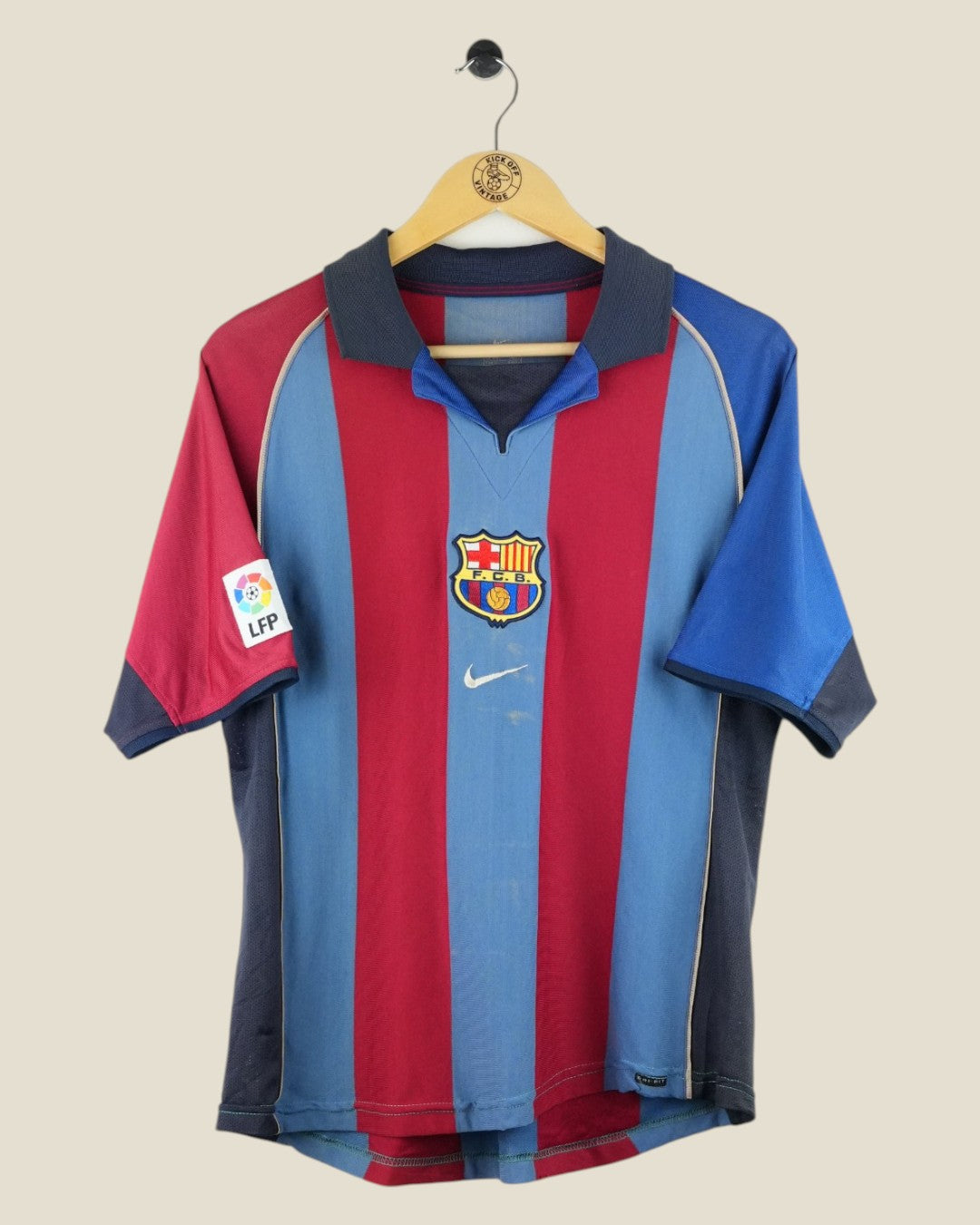 BARCELONA 2001/02 KLUIVERT HOME SHIRT (M) NIKE