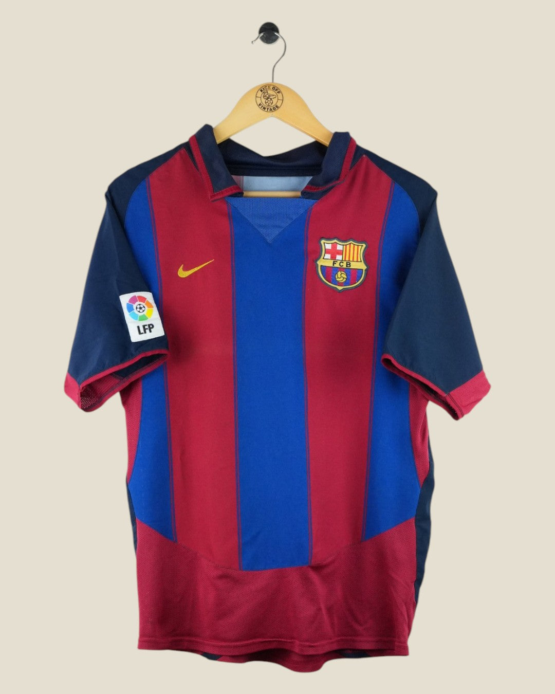 BARCELONA 2003/04 RONALDINHO HOME SHIRT (S) NIKE