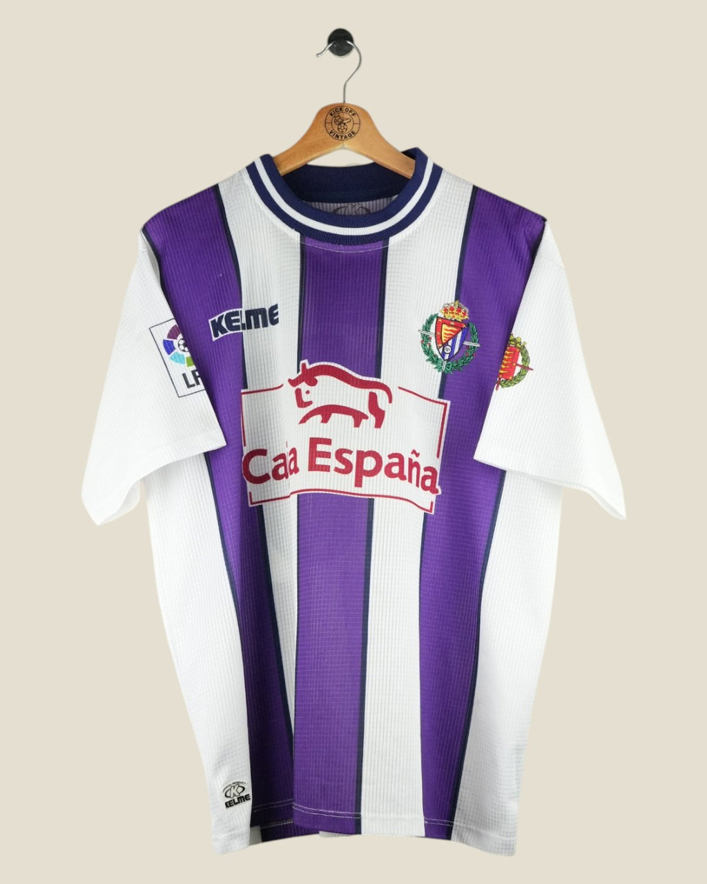 REAL VALLADOLID 1999/01 JO HOME SHIRT (M) KELME