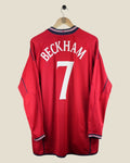 ENGLAND 2002 BECKHAM AWAY L/S SHIRT (XL) UMBRO