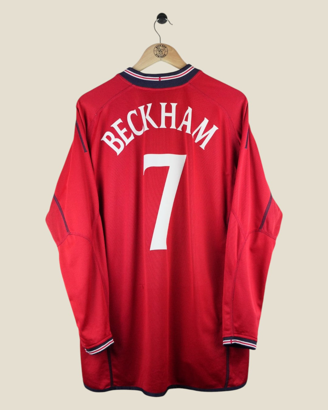 ENGLAND 2002 BECKHAM AWAY L/S SHIRT (XL) UMBRO