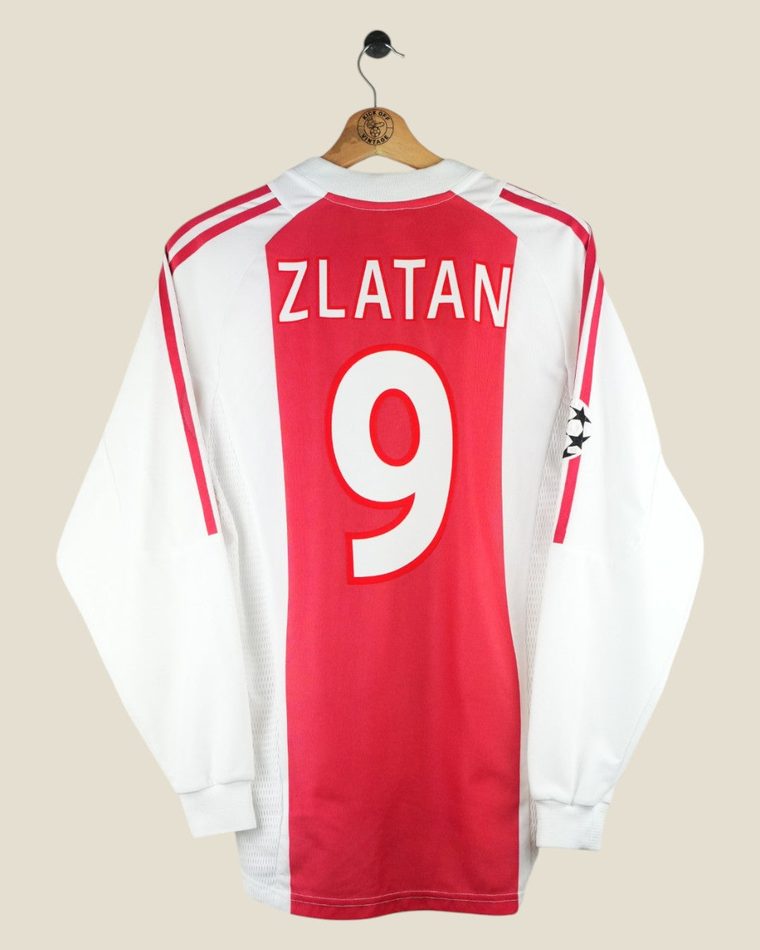 AJAX 2002/03 IBRAHIMOVIC UCL HOME L/S SHIRT (M) ADIDAS