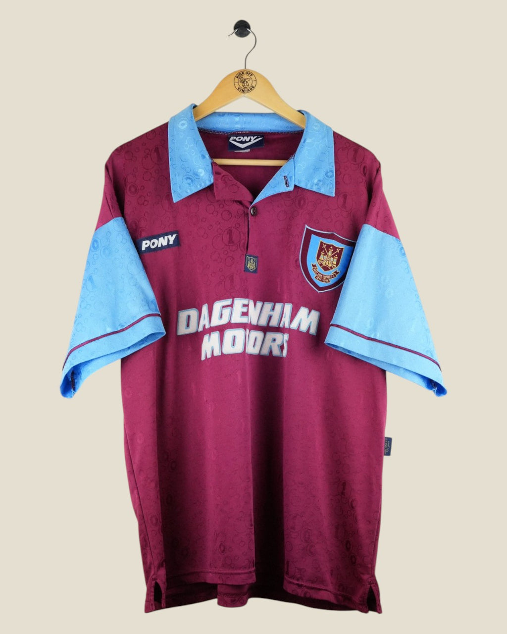 WEST HAM UNITED 1995/97 FUTRE HOME SHIRT (XL) PONY