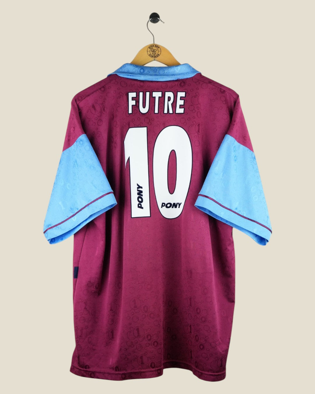 WEST HAM UNITED 1995/97 FUTRE HOME SHIRT (XL) PONY