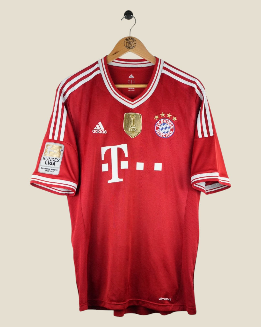 BAYERN MUNICH 2013/14 THIAGO HOME SHIRT (L) ADIDAS