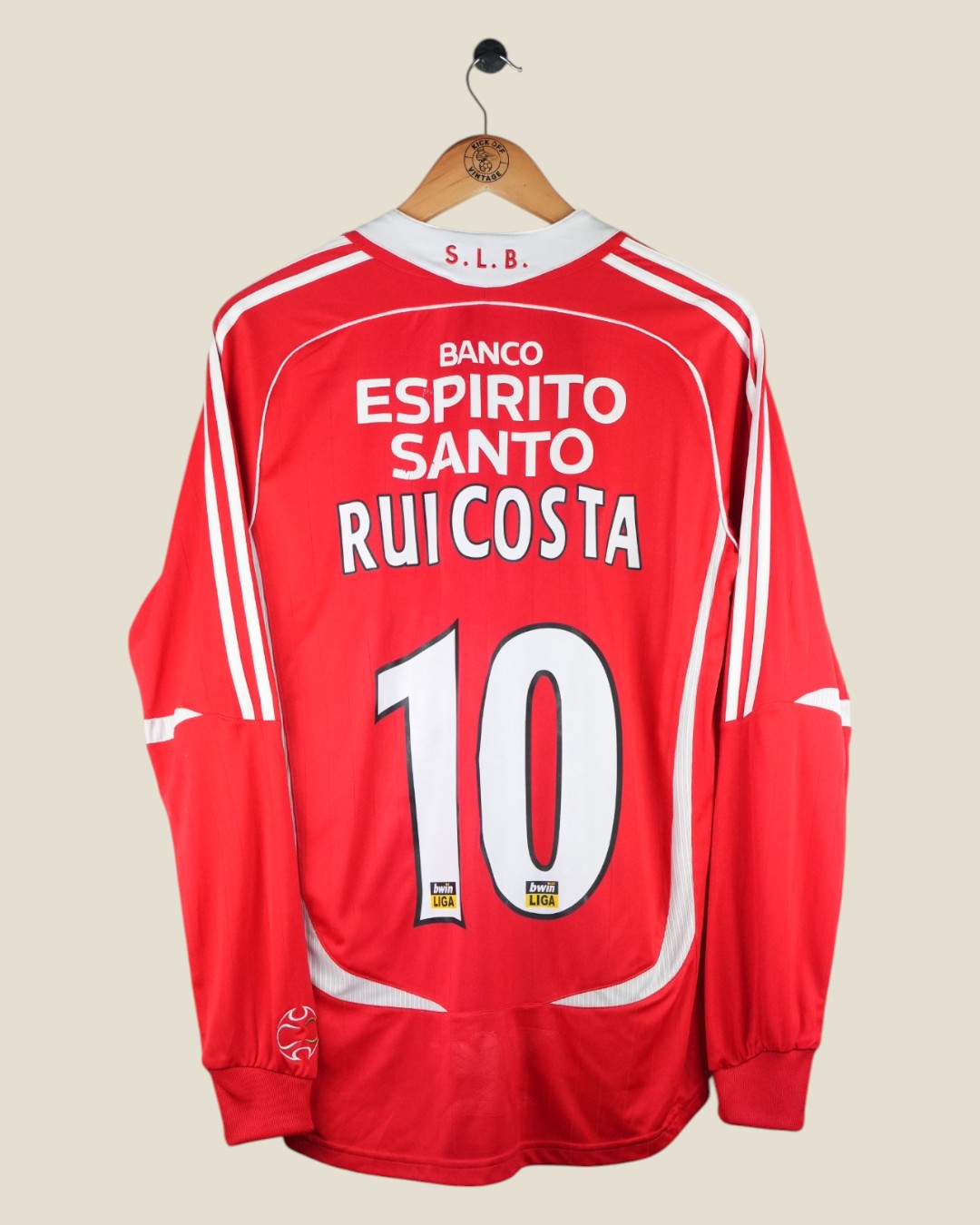 BENFICA 2006/07 RUI COSTA HOME L/S SHIRT (S/M) ADIDAS