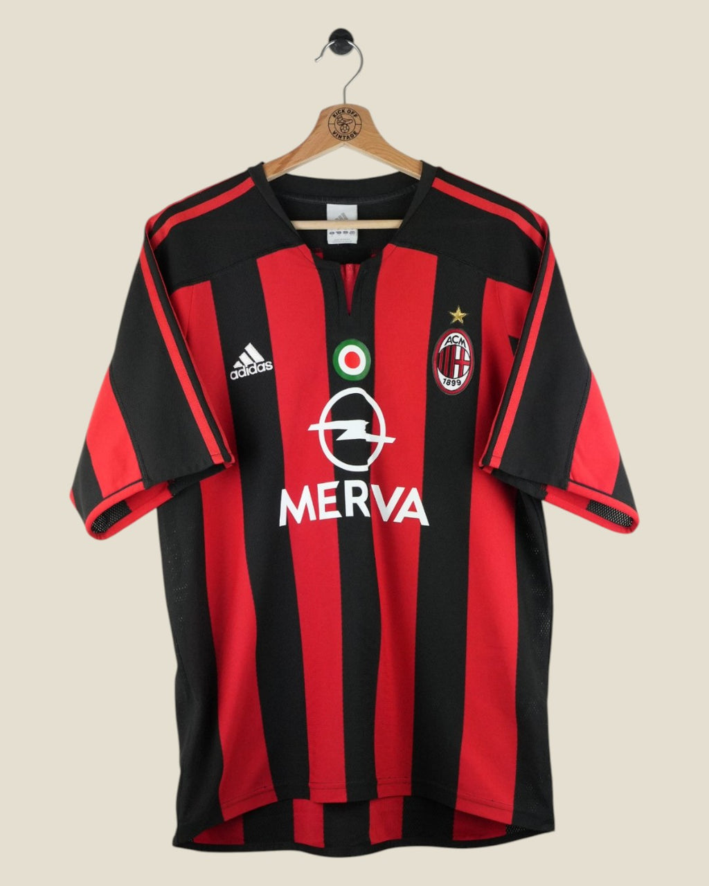 AC MILAN 2003/04 INZAGHI HOME SHIRT (M) ADIDAS