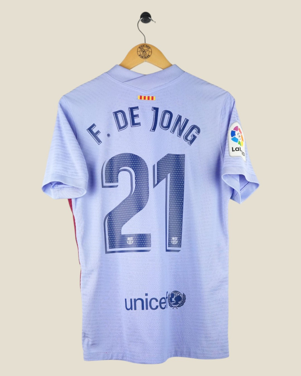 BARCELONA 2021/22 DE JONG PLAYER VERSION AWAY SHIRT (M) NIKE
