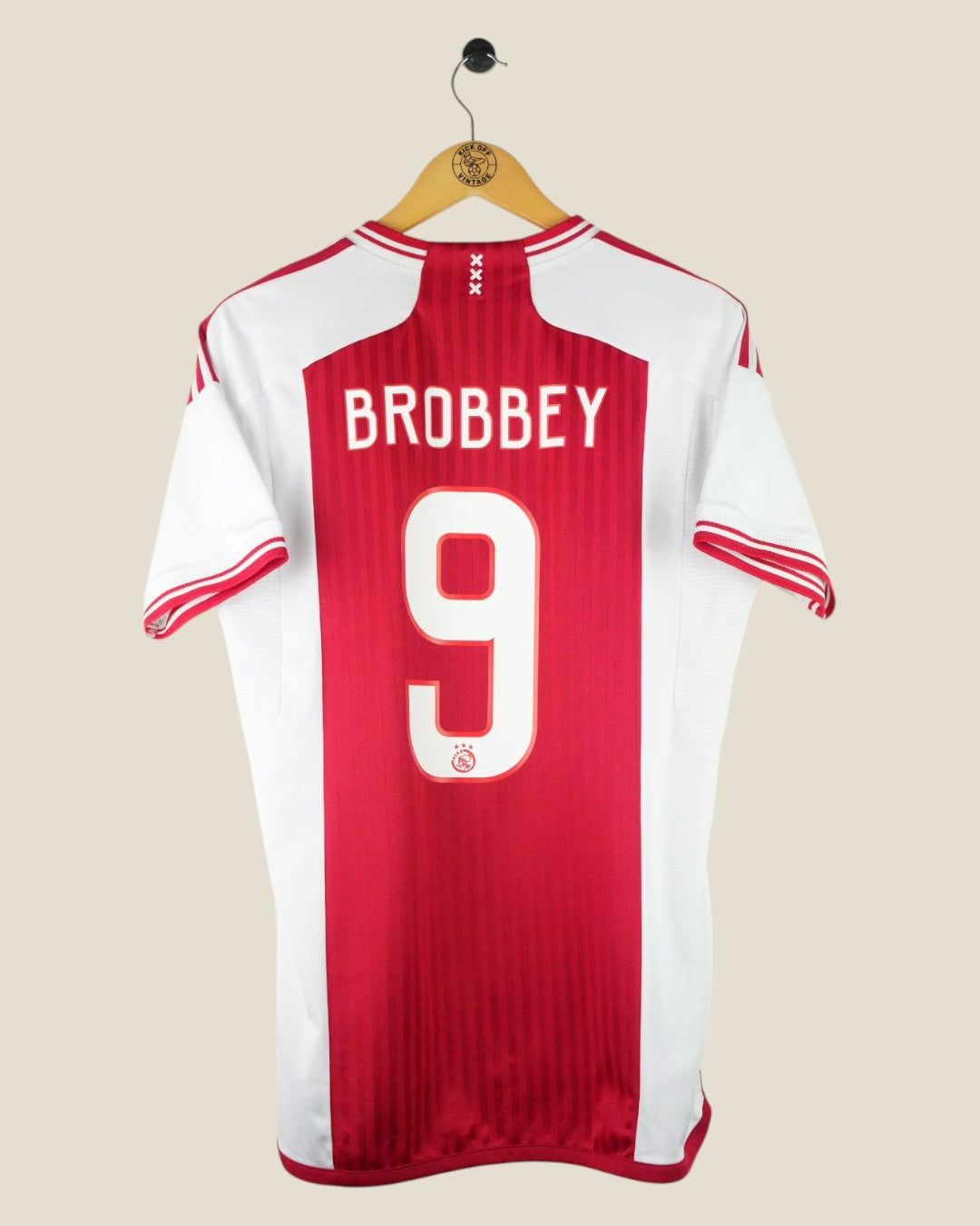 AJAX 2023/24 BROBBEY HOME SHIRT (M) ADIDAS