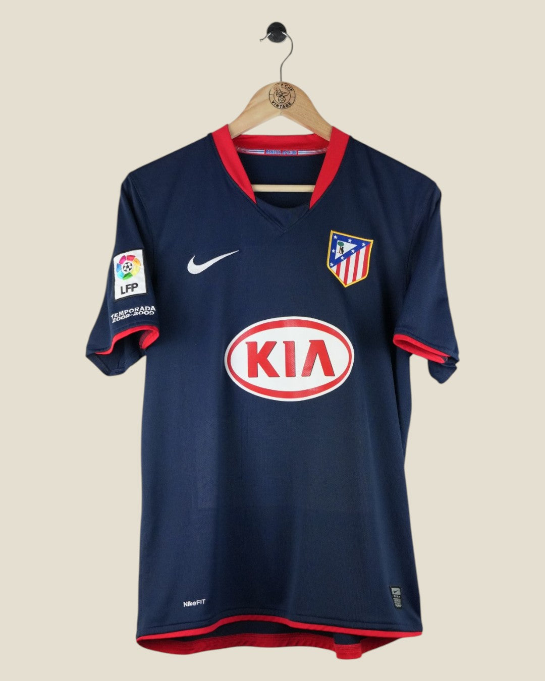 ATLETICO MADRID 2008/09 AGUERO AWAY SHIRT (M) NIKE