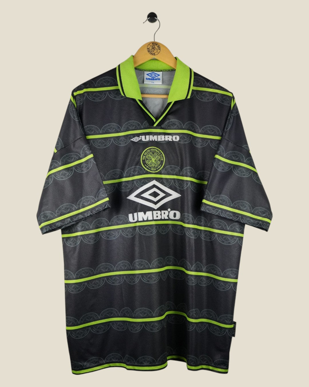 CELTIC 1998/99 LARSSON AWAY SHIRT (XXL) UMBRO