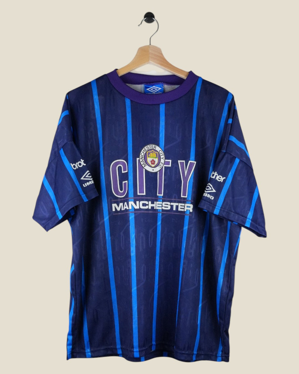 MANCHESTER CITY 1993/95 TRAINING SHIRT (L) UMBRO