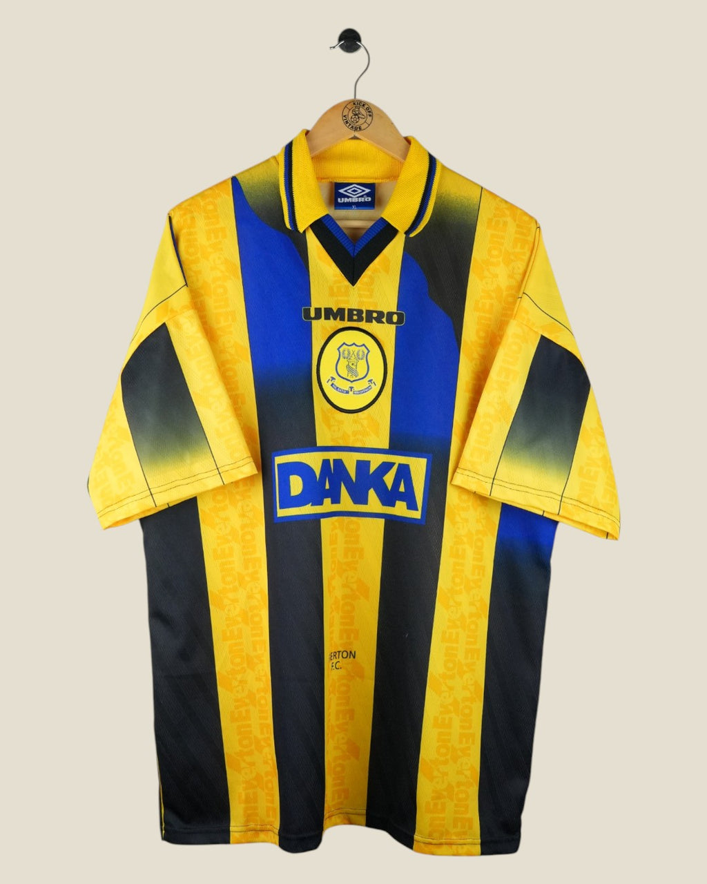 EVERTON 1996/97 AWAY SHIRT (XL) UMBRO