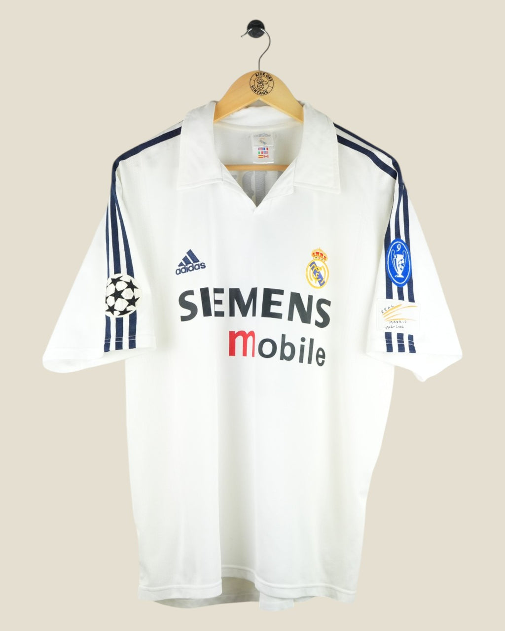 REAL MADRID 2002/03 CARLOS UCL HOME SHIRT (L) ADIDAS