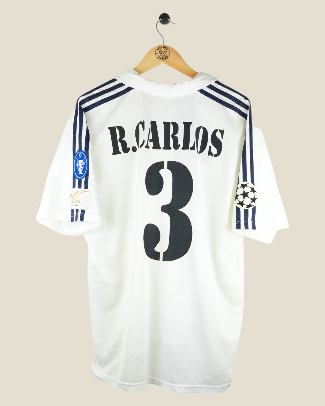 REAL MADRID 2002/03 CARLOS UCL HOME SHIRT (L) ADIDAS