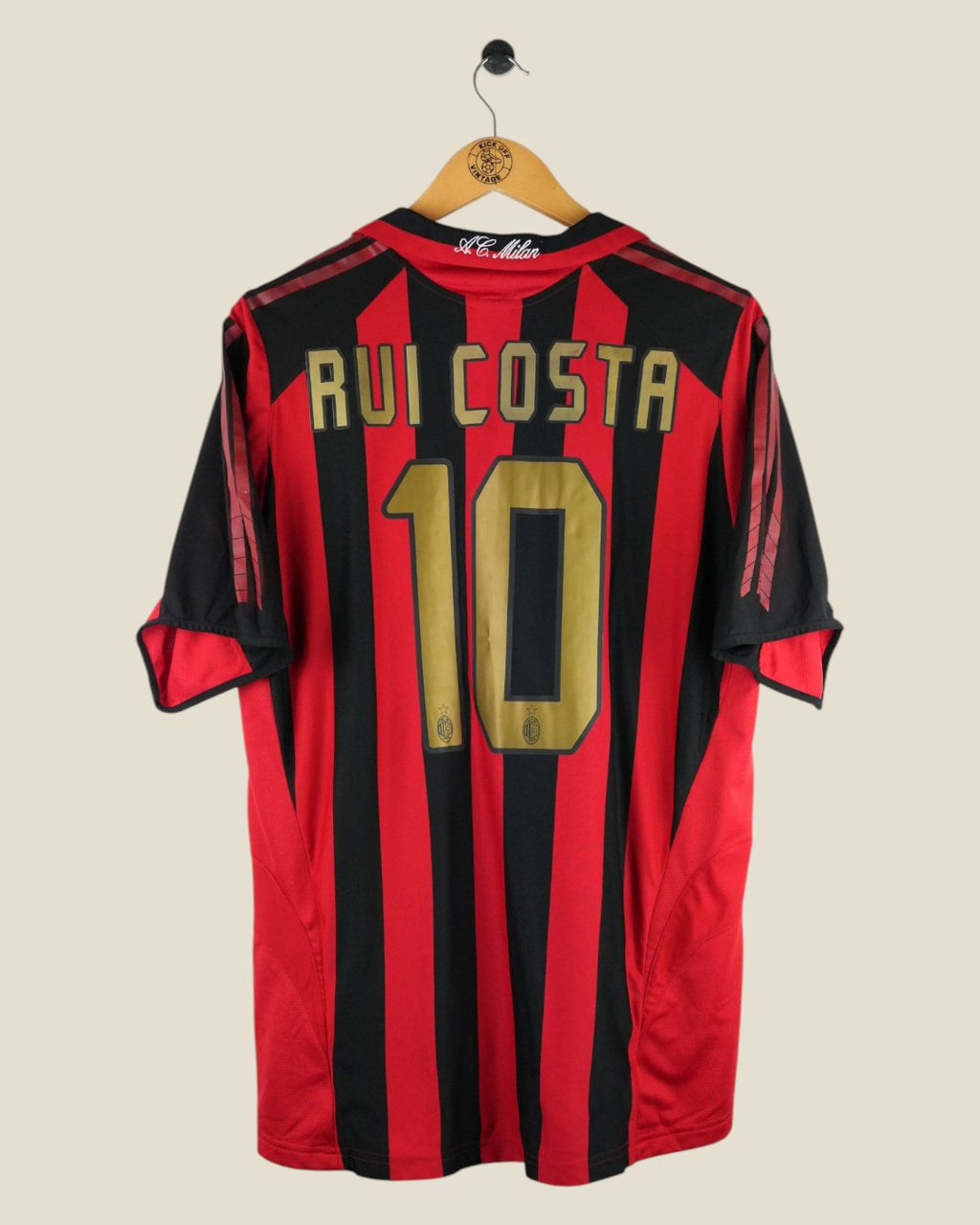 AC MILAN 2005/06 RUI COSTA HOME SHIRT (L) ADIDAS
