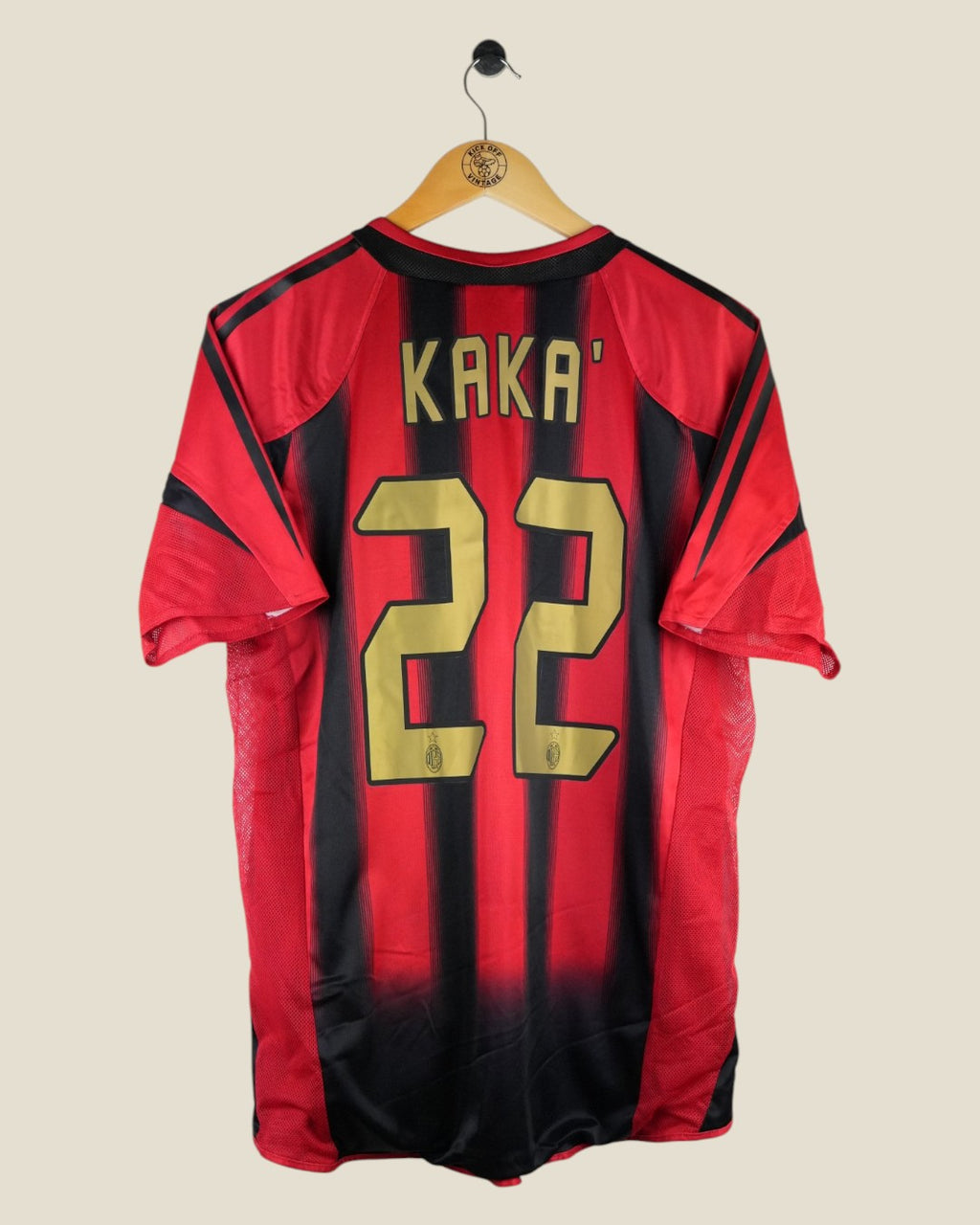 AC MILAN 2004/05 KAKA HOME SHIRT PLAYER ISSUE (L) ADIDAS