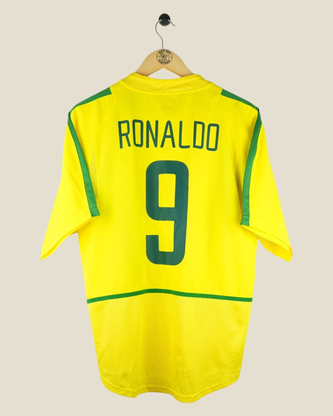 BRAZIL 2002 RONALDO HOME SHIRT (M) NIKE