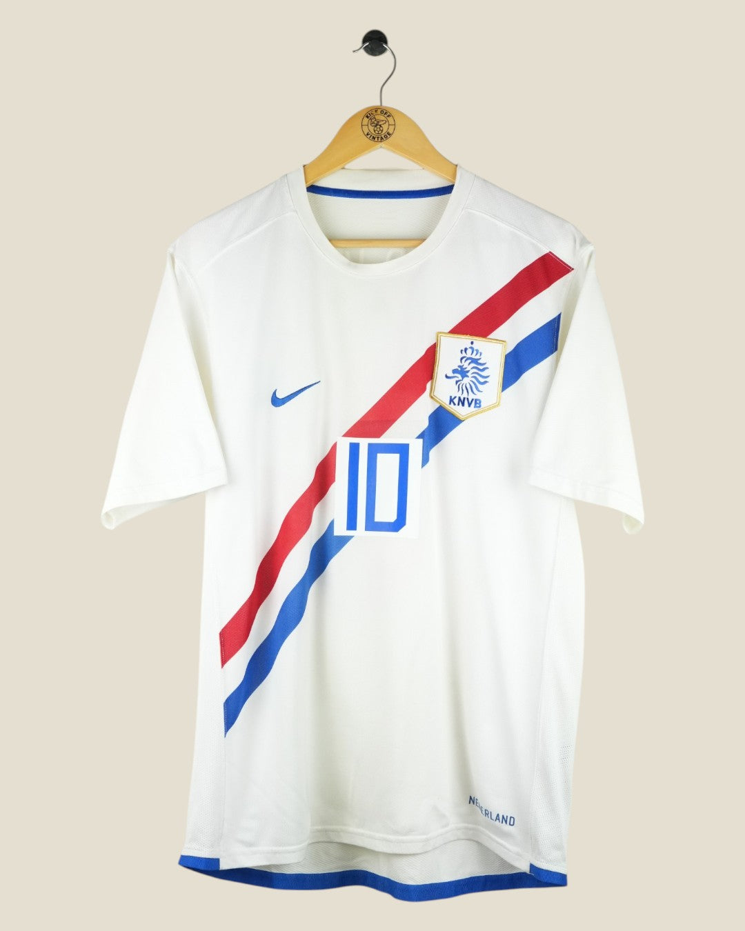 NETHERLANDS 2006 VAN DER VAART AWAY SHIRT (L) NIKE