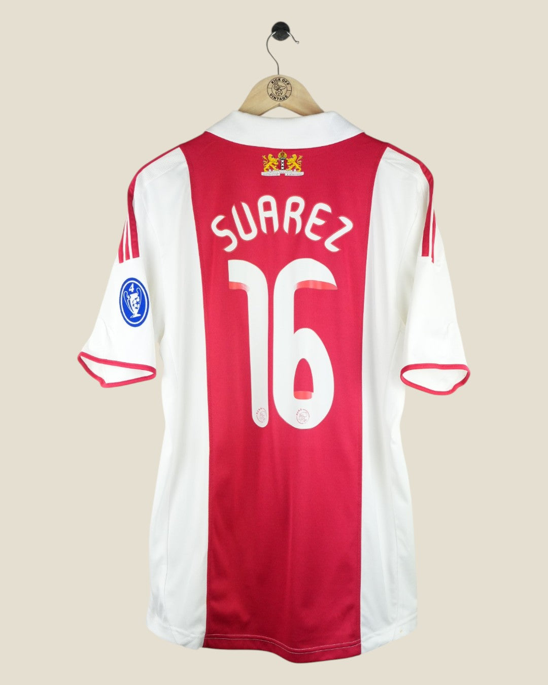 AJAX 2009/10 SUAREZ HOME SHIRT (M) ADIDAS