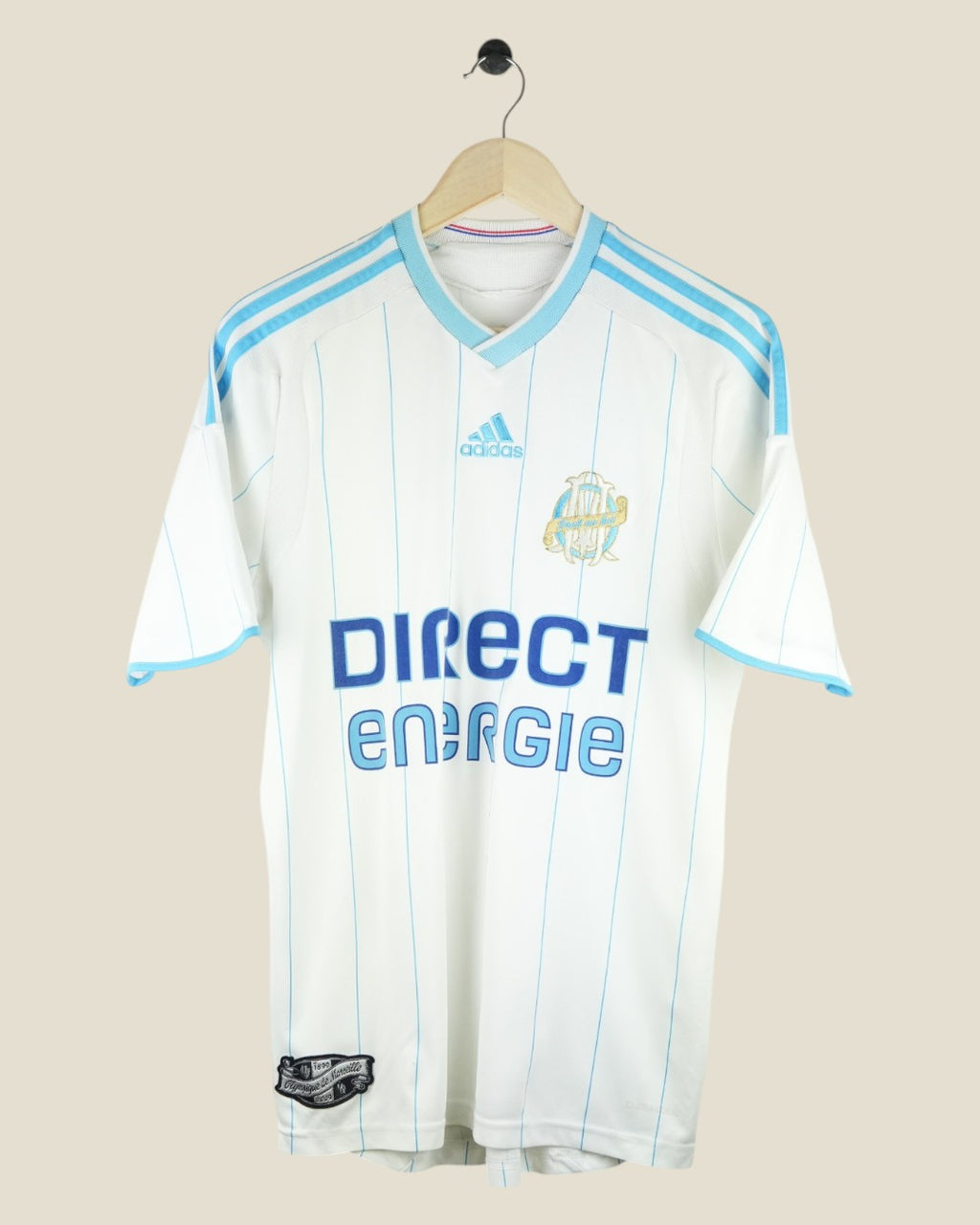 OLYMPIQUE MARSEILLE 2009/10 MORIENTES HOME SHIRT (L) ADIDAS