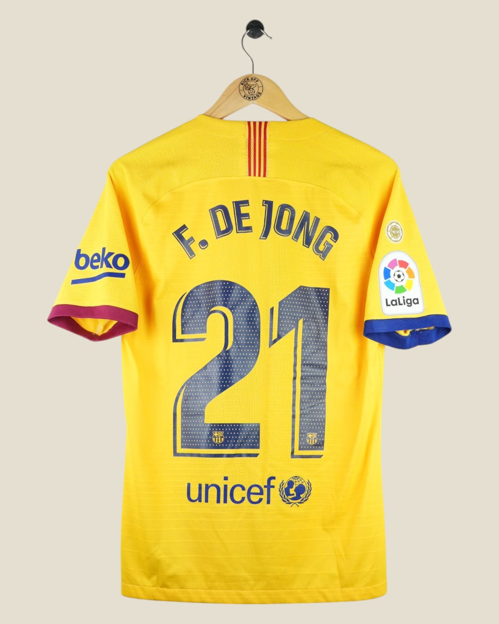BARCELONA 2019/20 FRENKIE DE JONG AWAY SHIRT PLAYER VERSION WITH BOX (M) NIKE