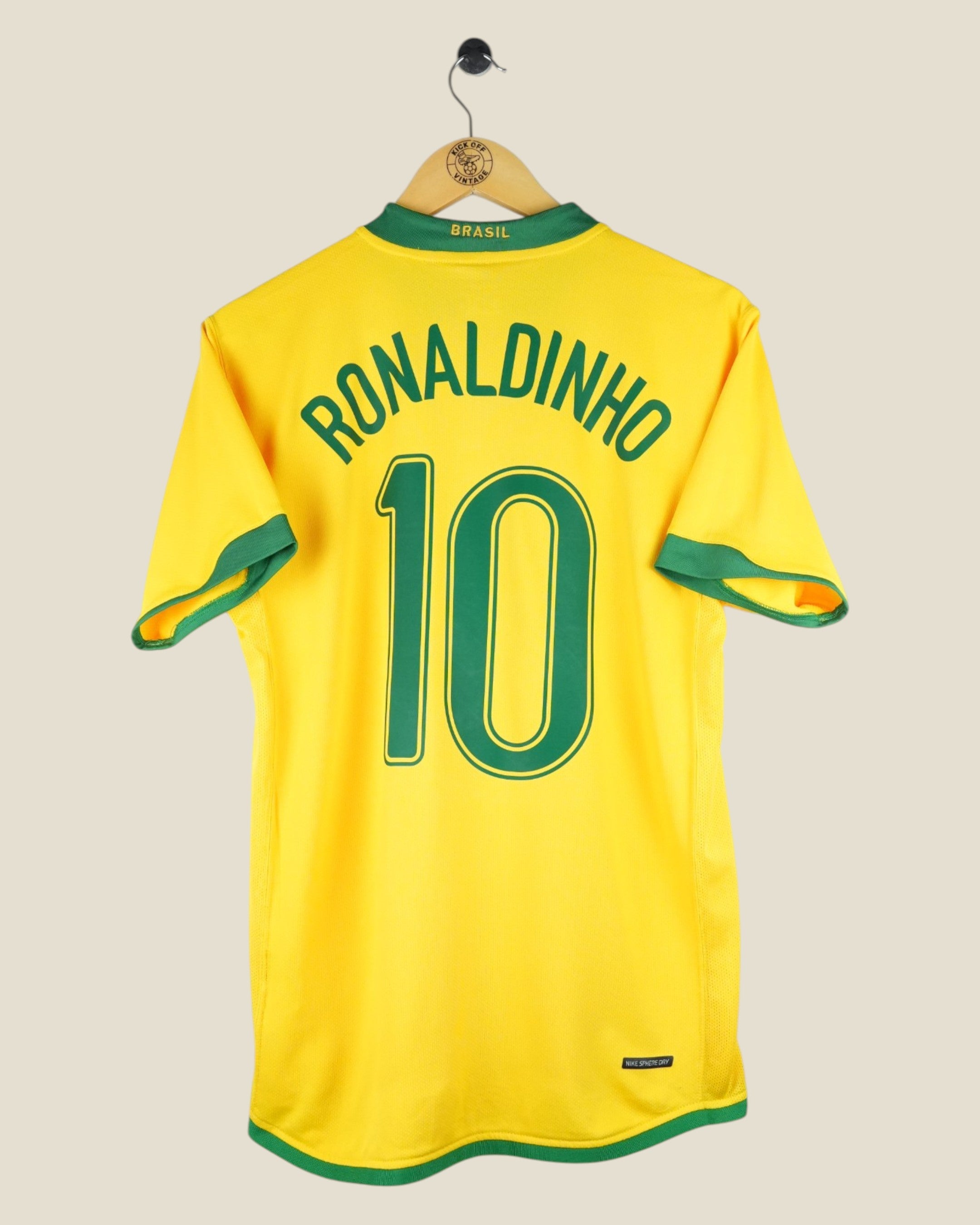 BRAZIL 2006 RONALDINHO HOME SHIRT (M) NIKE