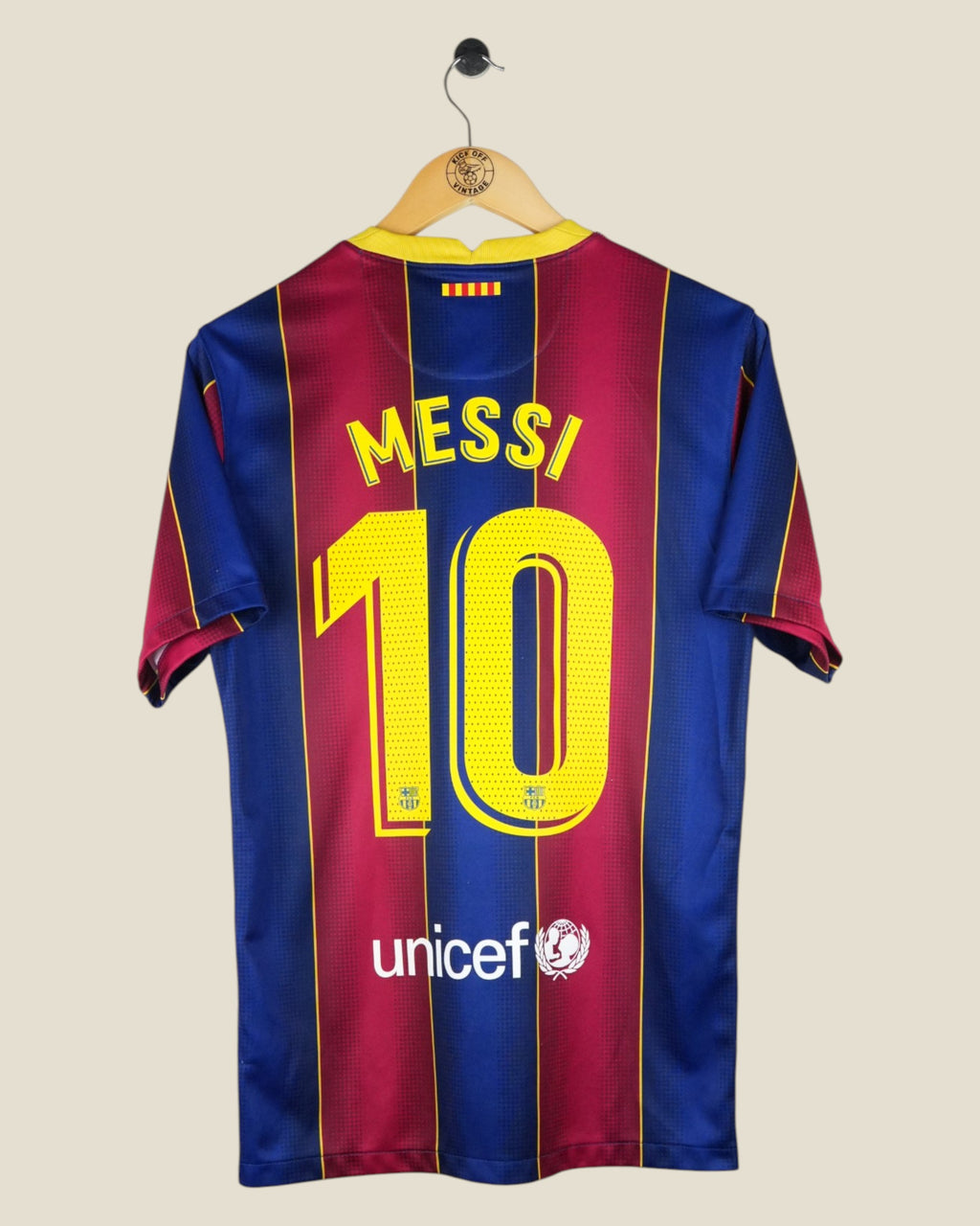 BARCELONA 2020/21 MESSI HOME SHIRT (M) NIKE