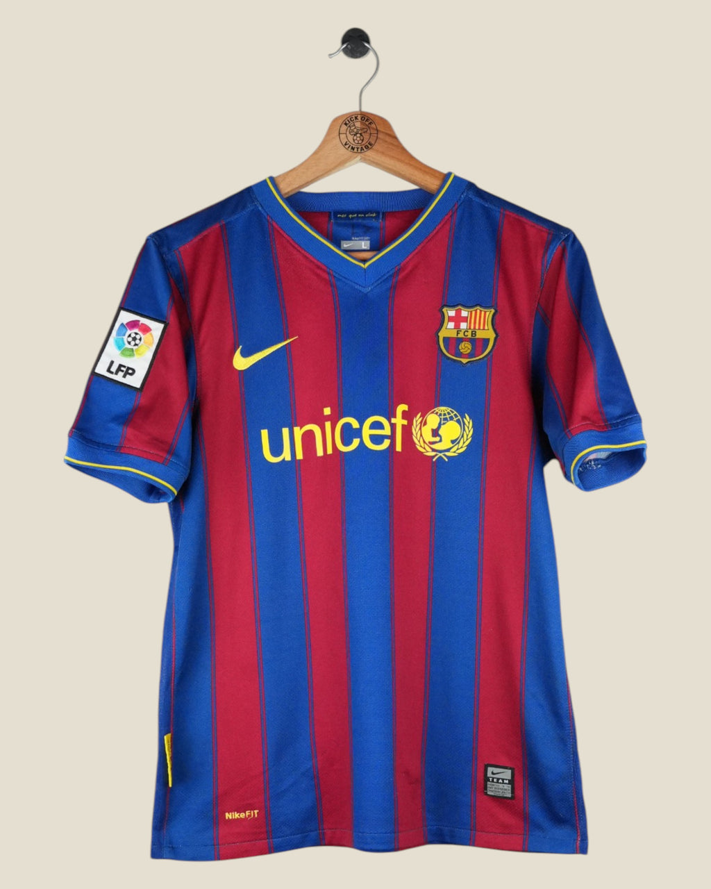 BARCELONA 2009/10 HOME SHIRT (KIDS L) NIKE