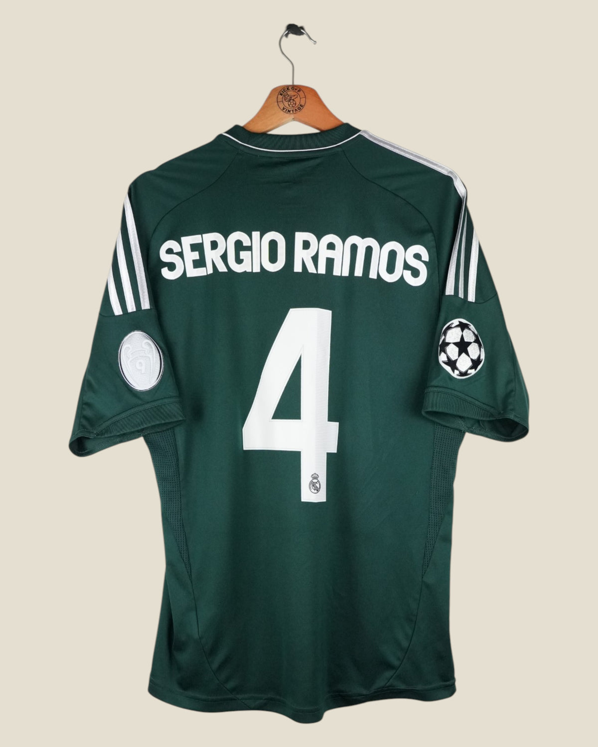 REAL MADRID 2012/13 SERGIO RAMOS UCL AWAY SHIRT (M) ADIDAS