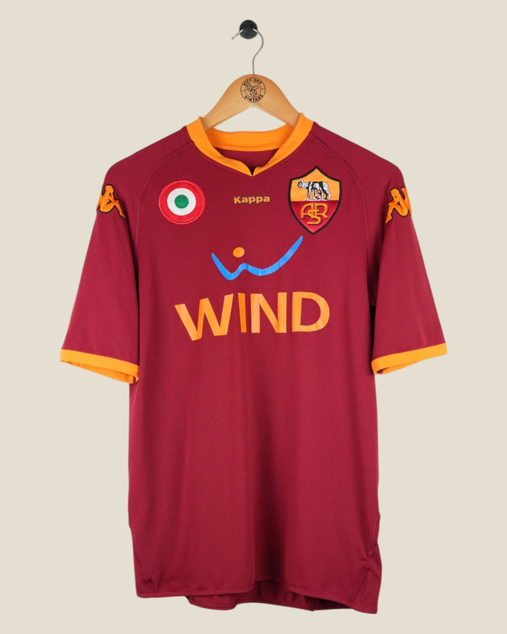 AS ROMA 2007/08 TOTTI HOME SHIRT (L) KAPPA