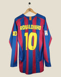 BARCELONA 2004/05 RONALDINHO L/S BNWT RE-ISSUE SHIRT (M) NIKE