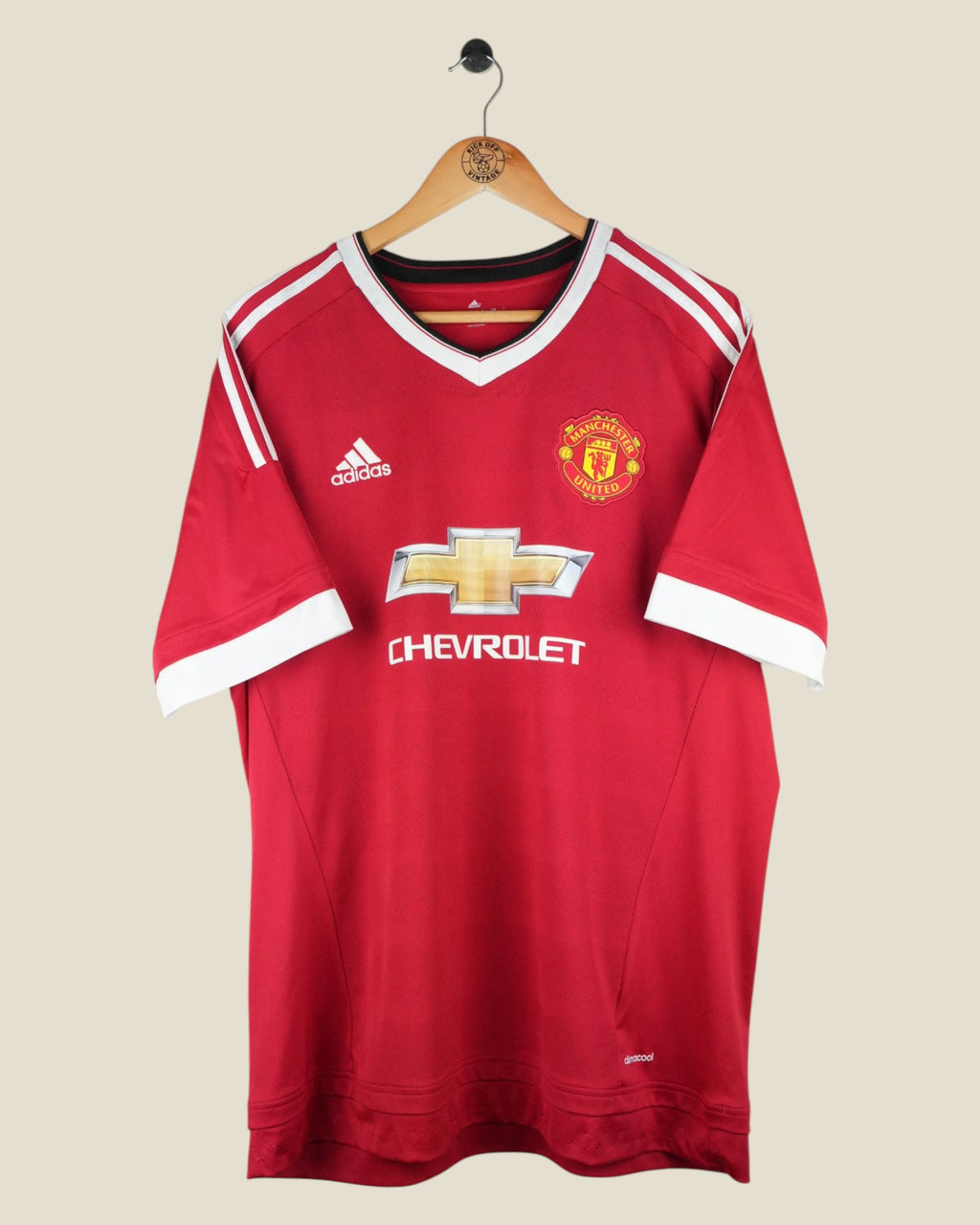 MANCHESTER UNITED 2015/16 MEMPHIS HOME SHIRT (XL) ADIDAS