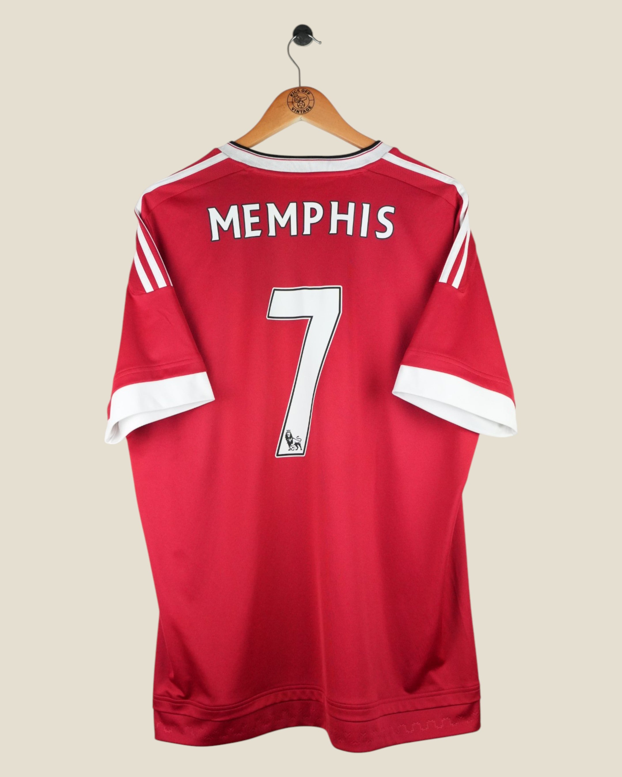 MANCHESTER UNITED 2015/16 MEMPHIS HOME SHIRT (XL) ADIDAS